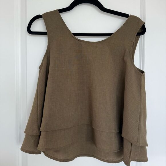 WINSOME | Brown Boxy Tiered Tank Top - Picture 4 of 6